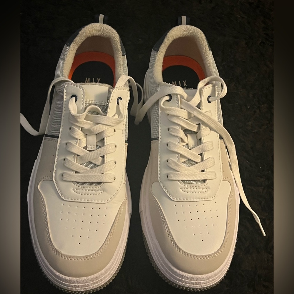 White and Gray Sneakers